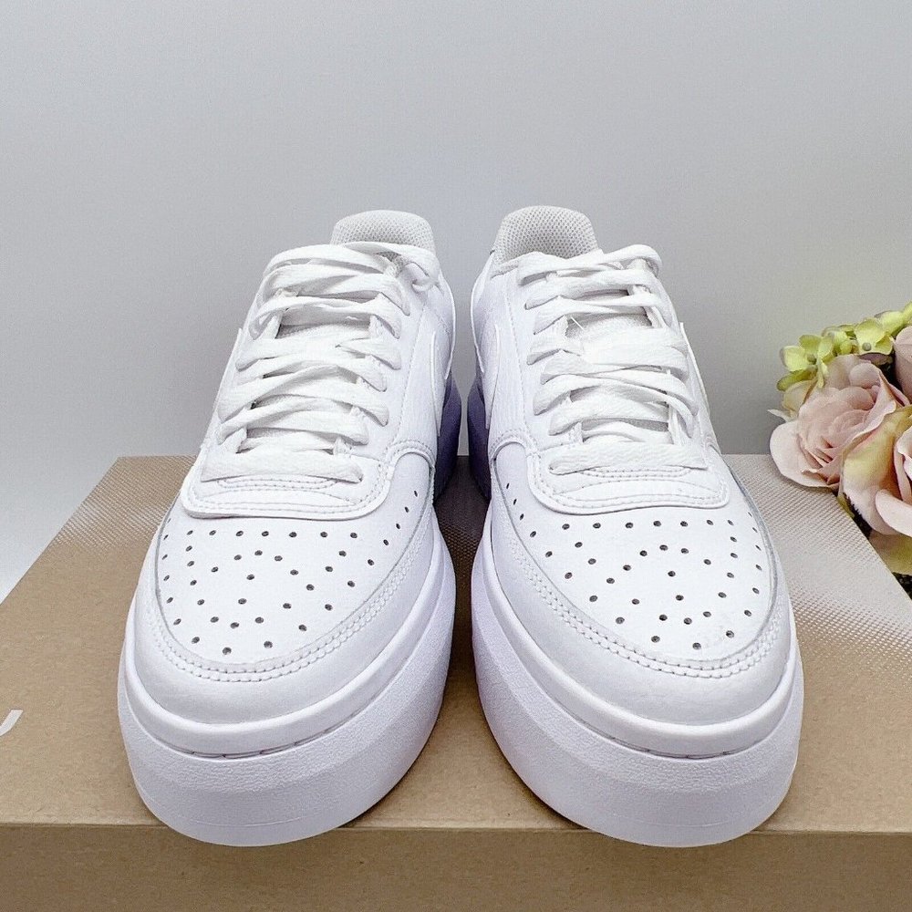 Nike Court Vision Alta LTR White Platform Sneaker Shoe DM0113-100 Womens US 12 - Picture 7 of 13